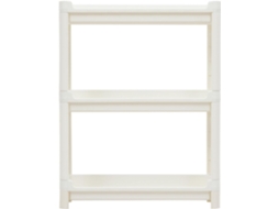 Prateleira De Armazenamento Multifuncional Lurrose Em Plástico Branco Com Pés Antiderrapantes E Design Vazado, Compacta