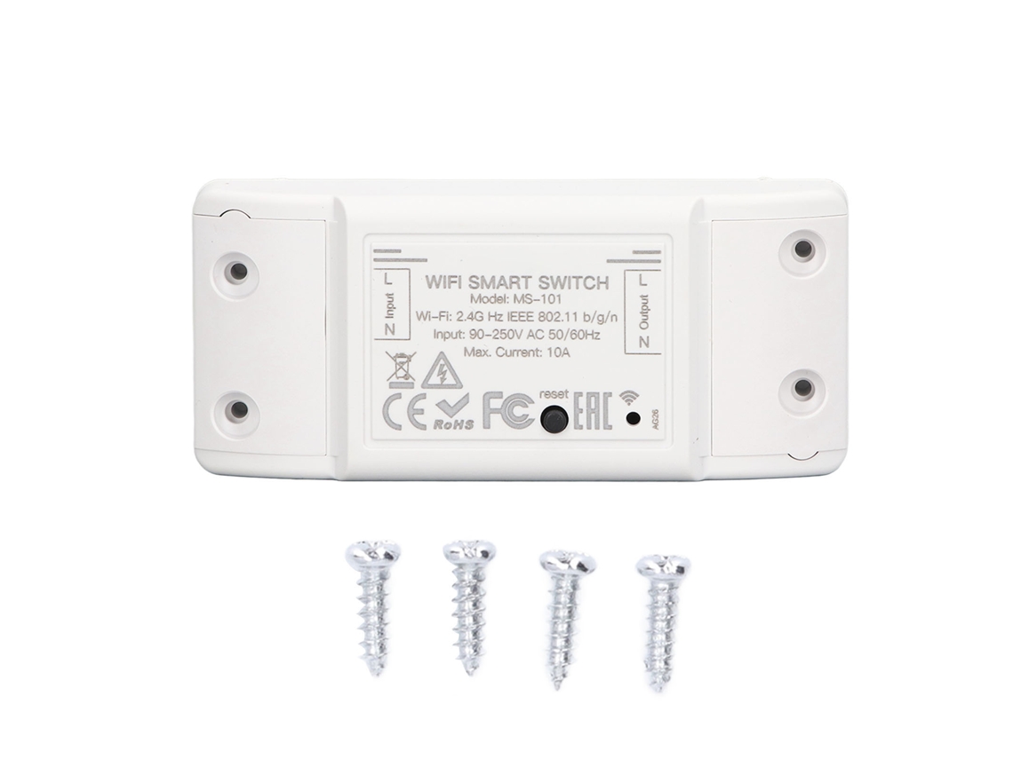 Yuru módulo Interruptor WiFi Inteligente Controle por Voz Tuya App 2200w 10a 90 250v Compatível Google Assistant