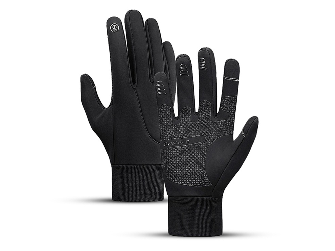 Luvas De Ciclismo De Inverno Aquecidas Impermeáveis Com Tela Tática Anti-derrapante Para Esportes Ao Ar Livre