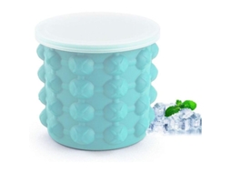 Cubo De Gelo De Silicone De Parede Dupla Com Tampa Reutilizável Para Coquetéis, Cerveja, Whiskey E Bebidas Frias