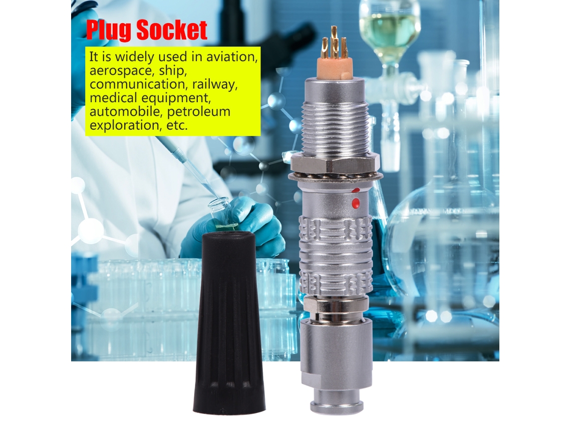 Conector De Plug E Socket Aéreo Circular De 7 Pinos Para Instrumentos Médicos