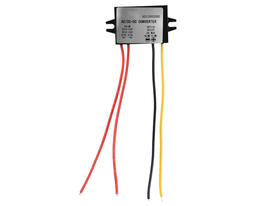 Módulo Conversor De Energia Ac24v-dc12v Regulador De Alimentação 2a Para Áudio Carro Led Ventiladores