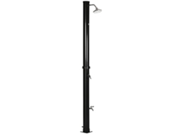 Chuveiro Solar De Jardim De 20 Litros Com Chuveiro Redondo, Torneira De Água Quente (máx. 60 °c) Para Piscina, 15,5 X 15,5 X 222 Cm, Preto