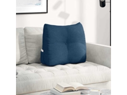 Vidaxl Travesseiro Para Costas Azul 60 X 24 X 50 Cm Tecido