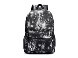 Mochila Escolar Com Estampa De Céu Estrelado E Tela Preta Relâmpago