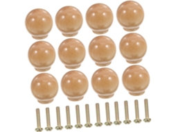 Conjunto De 12 Puxadores Madeira Estilo Boho Para Gavetas, Cômodas E Armários Design Moderno Minimalista
