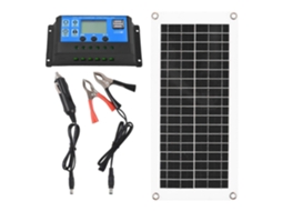 Kit De Painel Solar À Prova Dágua De 20 Watts E 12 Volts, Silício Policristalino De Alta Eficiência Dgjr Olysi Shop