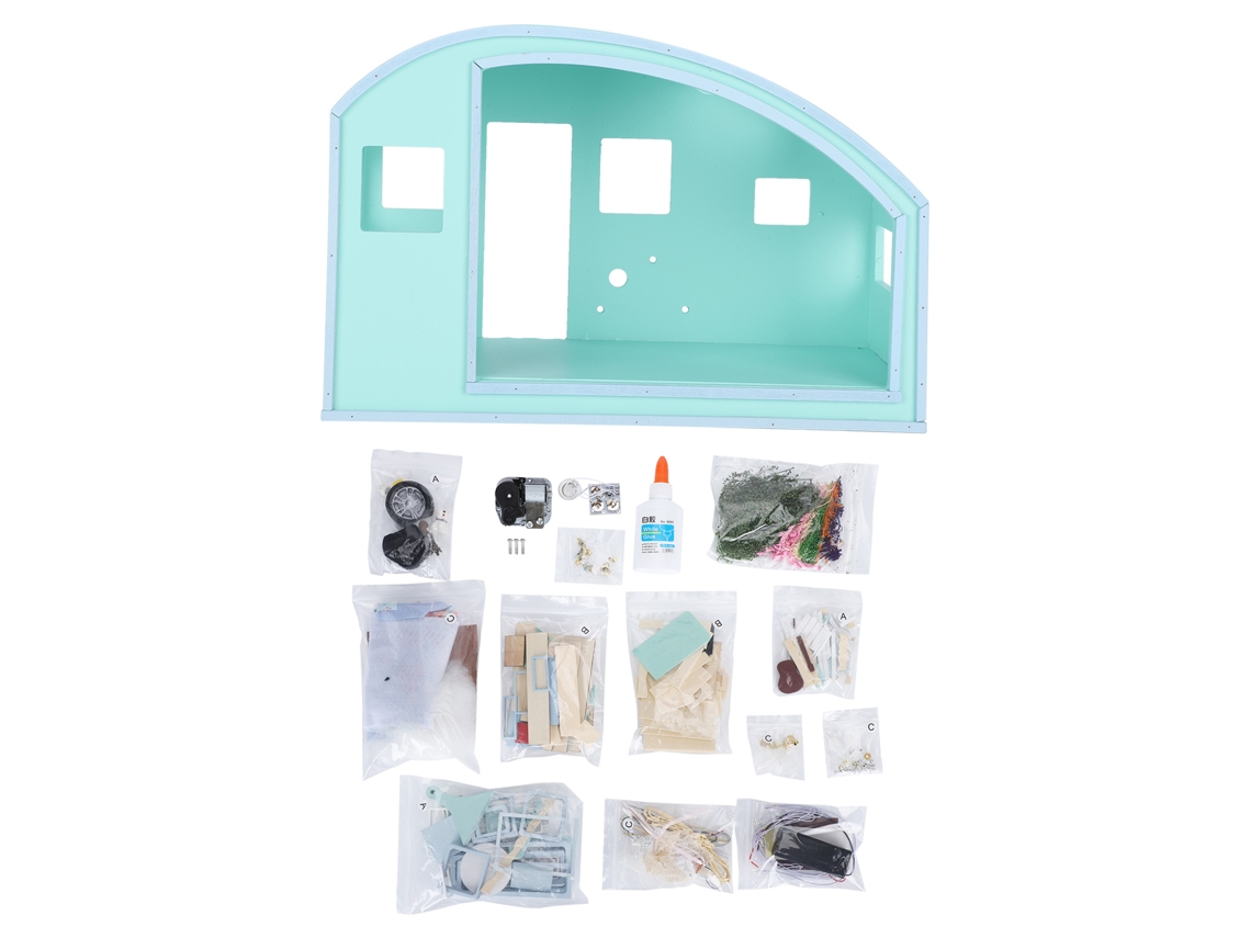 Kit Móveis Miniaturas de Madeira com Música para Bonecas