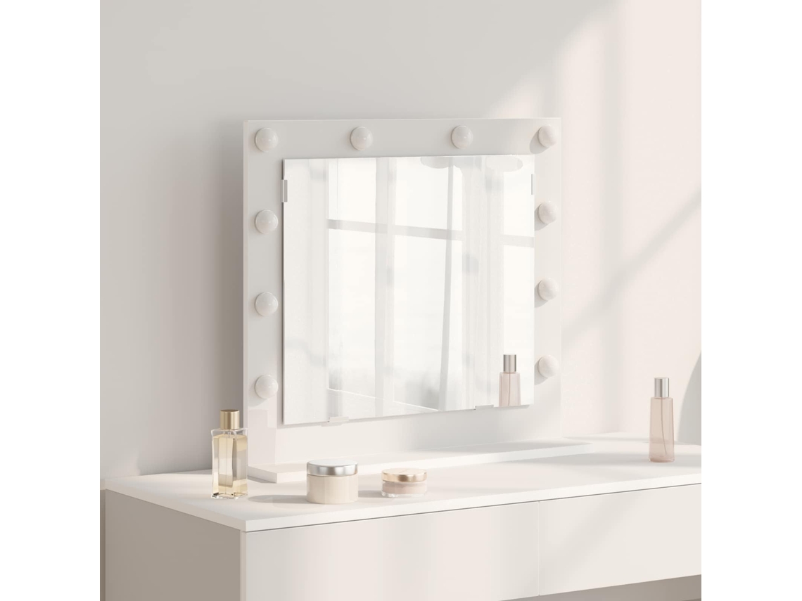 Vidaxl Espelho De Vaidade Retangular Branco 60 X 55 X 18 Cm