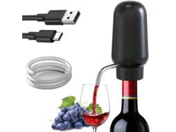Peça Aerador De Vinho Elétrico Recarregável Usb Preto Para Amantes De Vinho Presentes SUNNY SPACES