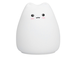 Luz Noturna Gato Silicone 7 Cores Led | S/MARCA