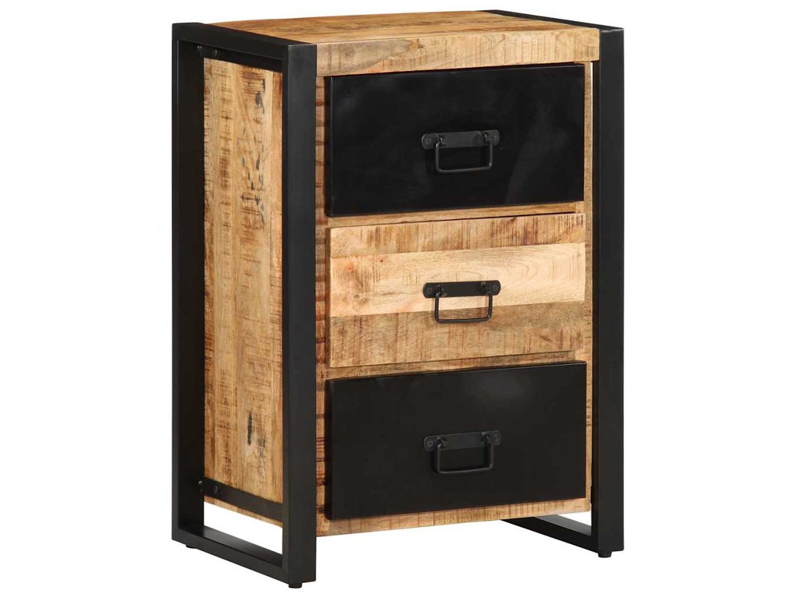 Drawer Cabinet, Drawer Cabinets Vidaxl Marrom Madeira De Mangueira (n/a)