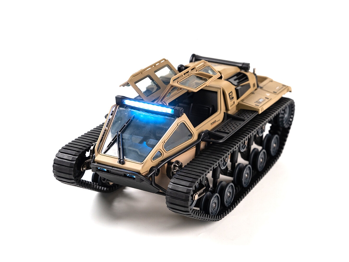 Bateria Cinza Onejjrc C8812 Rtr 2.4g Tanque Drift Off road Led Proporcional Rotação 360° Brinquedo MDUG