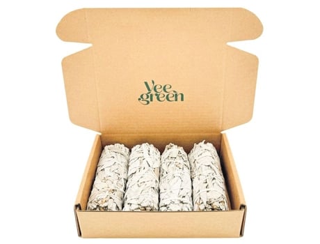 Coffret Com 4 Bastões De Sálvia Branca - Purificação - Incenso Natural - Origem Califórnia