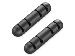 (preto) 2x Suporte Para Cabos, Presilhas Cada Uma 4 Organização De Cabos-aquaforge
