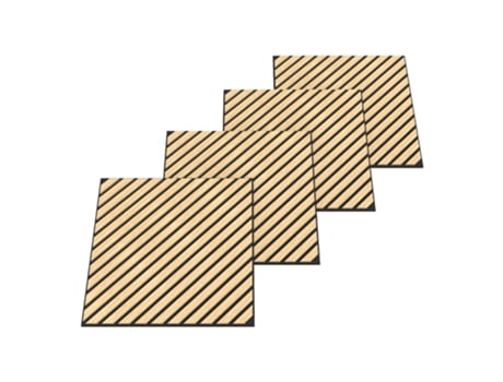 Conjunto de 16 painéis acústicos 3D Vang, 5,76 m², lâminas diagonais - Carvalho Claro Neu.holz
