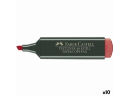 Marcador De Texto Faber Castell Textliner 48 Vermelho Olysi Shop (10 Unidades)