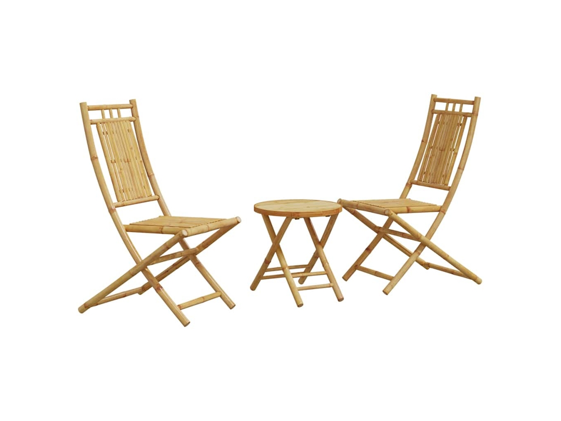 Maison Exclusive - 3 Pcs Conjunto De Bistrô Em Bambu