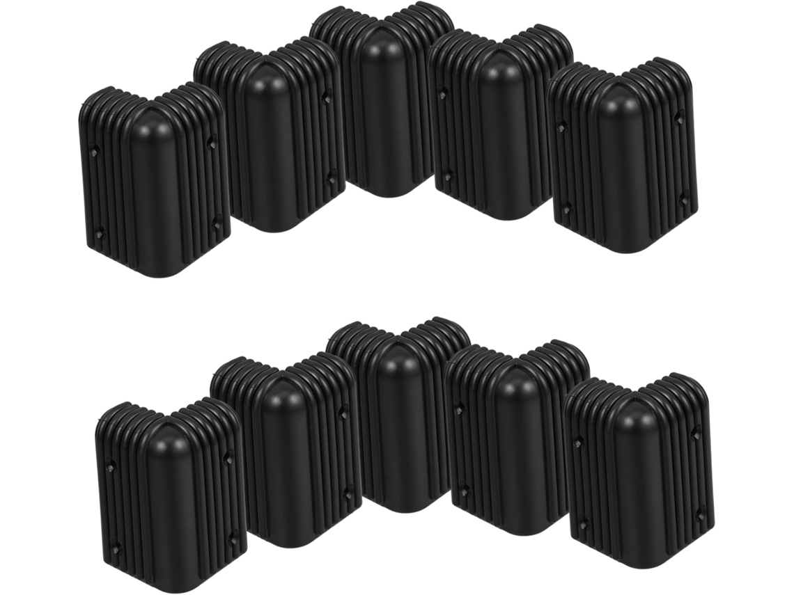Conjunto De 12 Protetores Canto Triangulares Plástico Preto Para Móveis, Mesas E Bancadas Anticolisão Decorativos Para