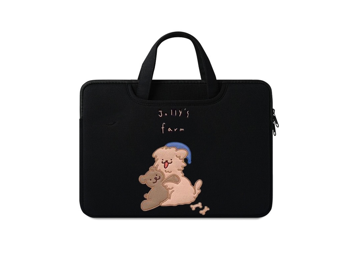 Lurelia Bolsa Para Portátil 13,3 A 13,6 Polegadas À Prova De Choque Cachorrinho Preto