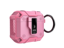 Capa Protetora Antiderrapante E Resistente A Impactos Para Fones De Ouvido Airpods 4, Com Gancho Para Instalação.