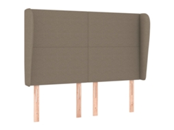 Cabeceira de Cama com Abas Tecido Cinza Acastanhado MAISON EXCLUSIVE (147x23x118 cm)