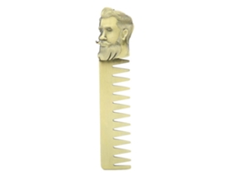 Pente De Barba De Estilo Com Dentes Largos Em Liga De Zinco Para Barbearia E Cabeleireiro Masculino