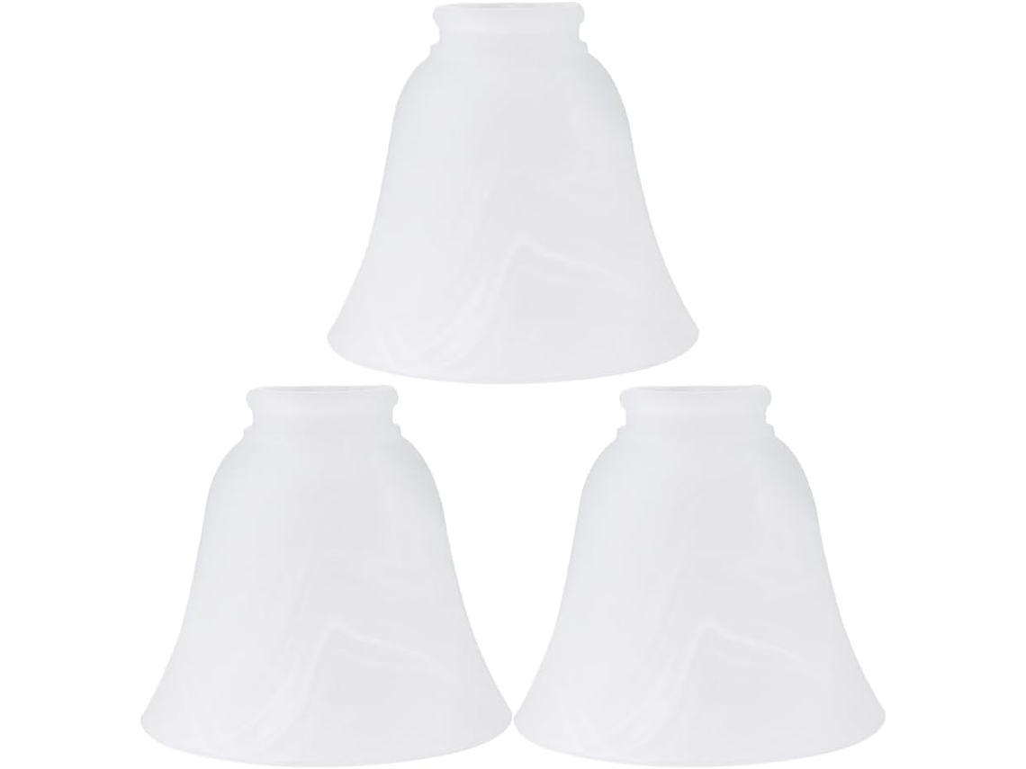 Conjunto de 3 Peças de Acessórios para Abajures em Vidro Fosco, Ideais para Luminárias Elegantes e Decoração de Interiores. SFUSHOS