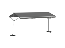 Conjunto 1 Sombra Externa Vidaxl Cinzento Poliéster (5 X 3 M)