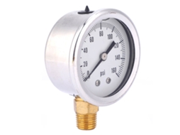 Relógio De Pressão Resistente A Choques Em Aço Inox Com Óleo Laxiscreed Até 160 Psi Para Válvulas De Redução