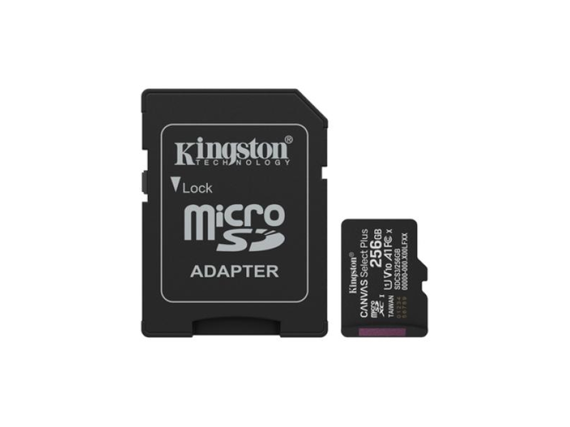 Technology Canvas Select Plus Gen3 256 Gb Microsdxc Uhs I Classe 10 Kingston