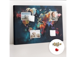 Painel De Cortiça Para Parede Mapa Abstrato Para O Quarto Das Crianças Espelharte (70x100 Cm)