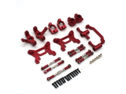 Conjunto Peças Metálicas Aprimoradas Volante Cubo Placa Amortecedor Haste Ligação para Carro Rc Wltoys 1/10 104072 Acessórios MDUG