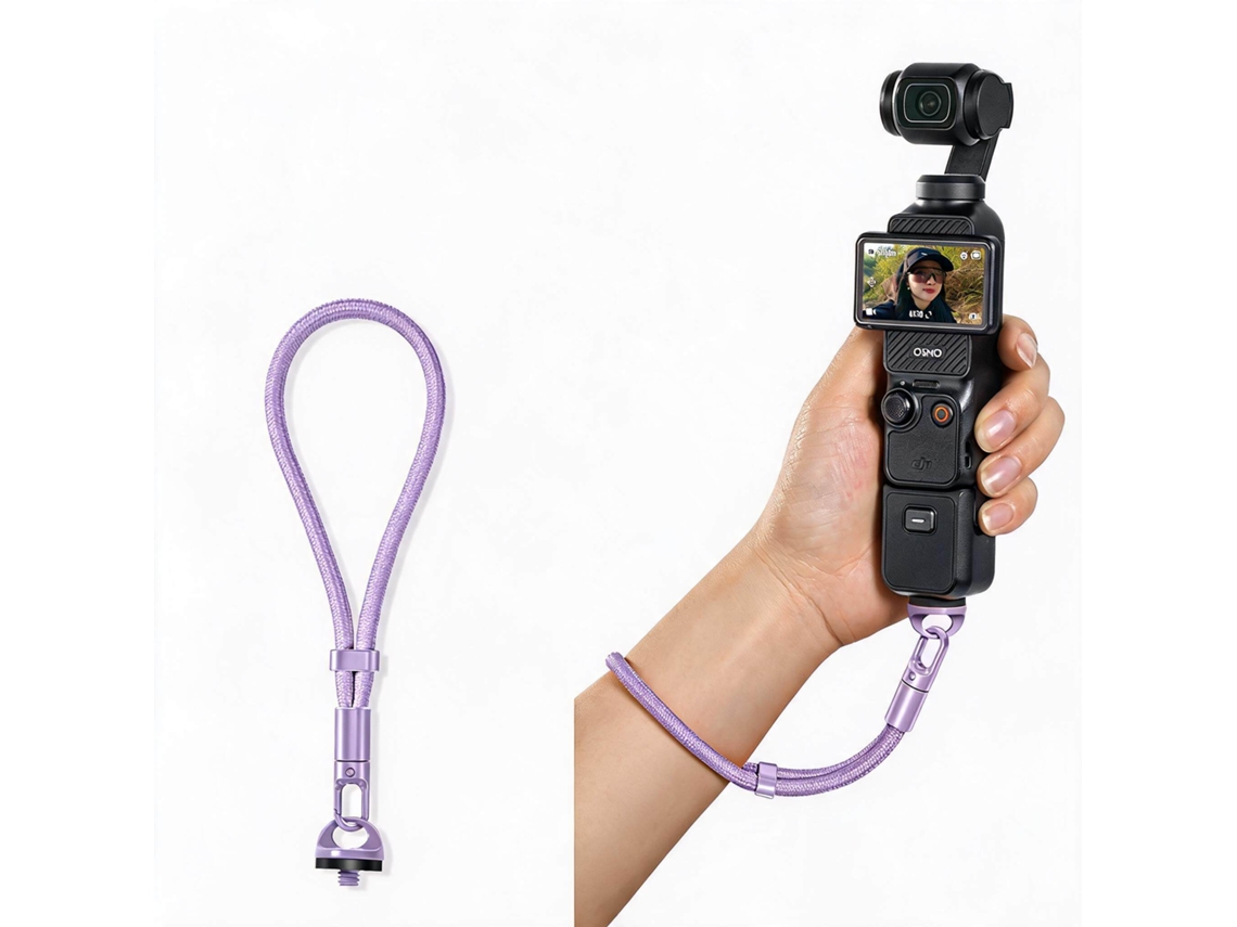 Cordão Anti perda HENTEN HOME para Dji Osmo Pocket 3/4 com Parafusos da Câmera Roxo