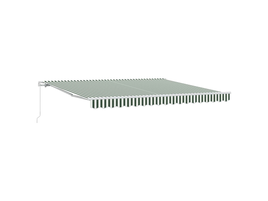 Conjunto 1 Toldo Retrátil Vidaxl Verde Poliéster (400 × 300 Cm)