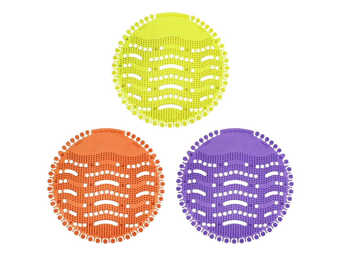 3 Unidades de Filtro Anti entupimento para Urinol em Eva com Fragrância DUREFORWARD