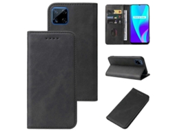 Capa De Couro Com Fecho Magnético Para Realme C12
