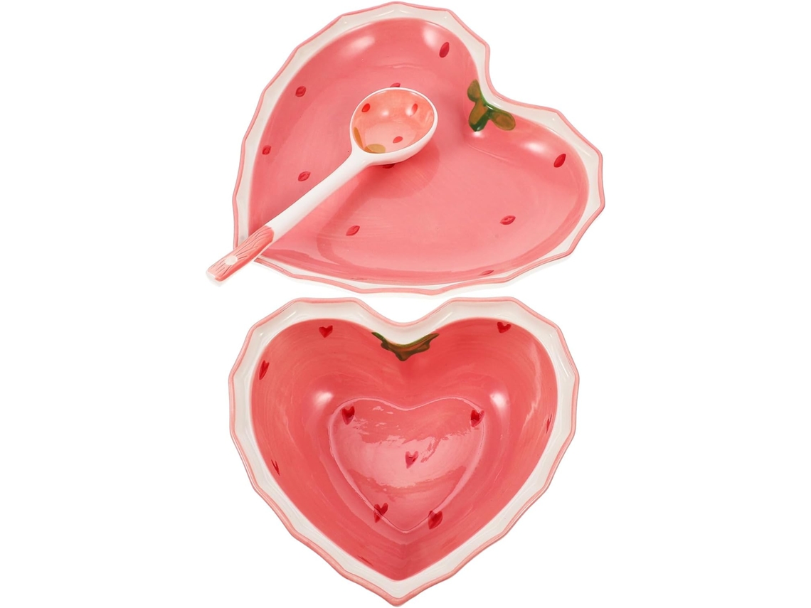 Tigela Multifuncional Para Salada De 16 Cm, Prato De Jantar De 20 Cm E Colher Para Alimentos.