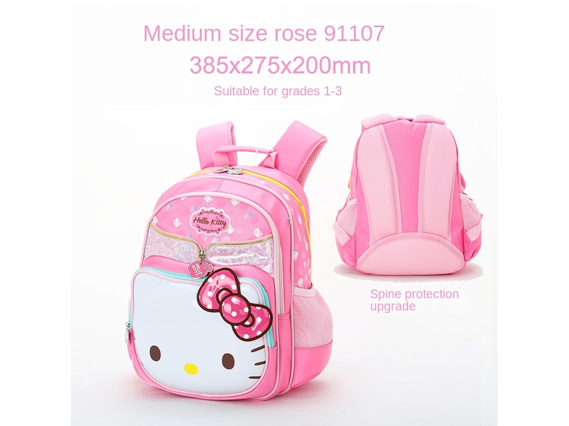 Mochila de Desenho Animado Da Hello Kitty Ajuda na Perda de Peso Meninas Da Escola Primária Da Primeira À Quinta Série