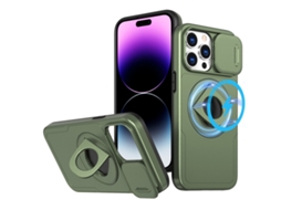 Capa Zruxe Compativel Com Iphone 14 Pro (magsafe - Ring Holder - Armor - Verde Oliva)