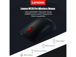 Rato Sem Fio Lenovo M120 Pro Para Pc E Mac