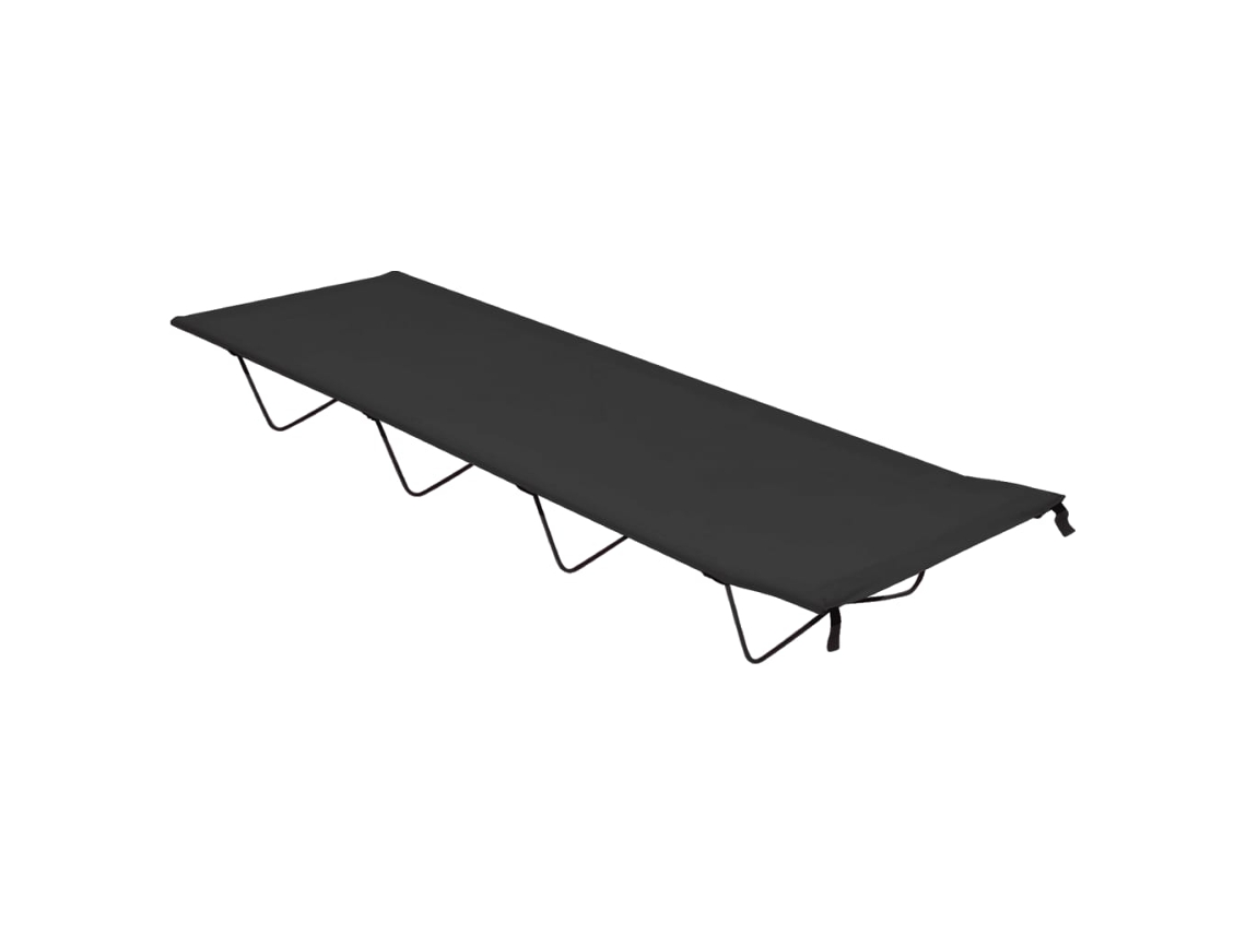 Vidaxl Cama De Campismo 180x60x19 Cm Tecido Oxford E Aço Preto