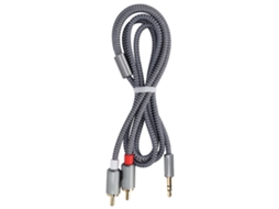 Cabo Auxiliar 3.5mm Para 2 Rca Com Transmissão Fiel E Conexão Múltipla
