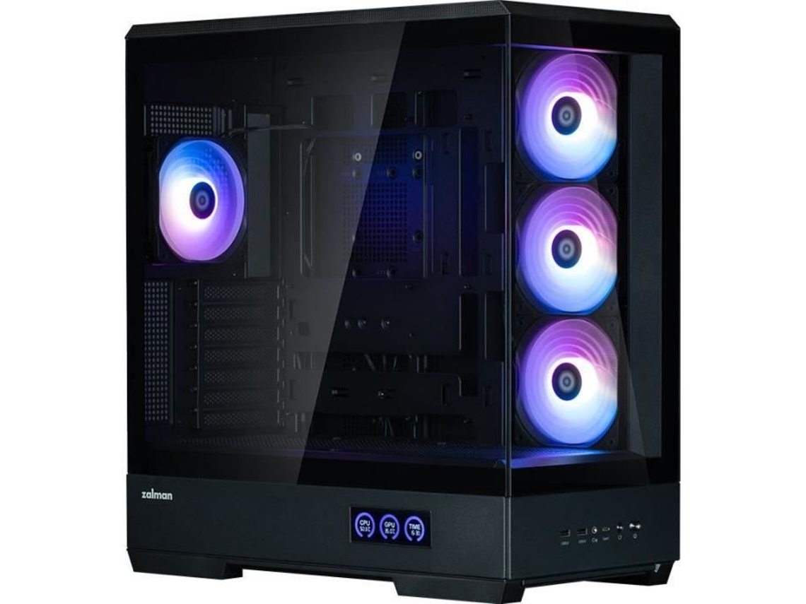 Caixa De Pc Zalman P50 Ds Torre Média Atx Preto Vidro Temperado Usb C E A Rgb