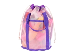 Bolsa De Armazenamento De Malha Para Brinquedos De Praia Yuysan 22x22x34cm Rosa