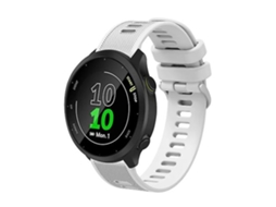 Lurelia Pulseira De Silicone 20 Mm, Compatível Com Garmin Forerunner 55, Cor Branca, Acabamento Moderno
