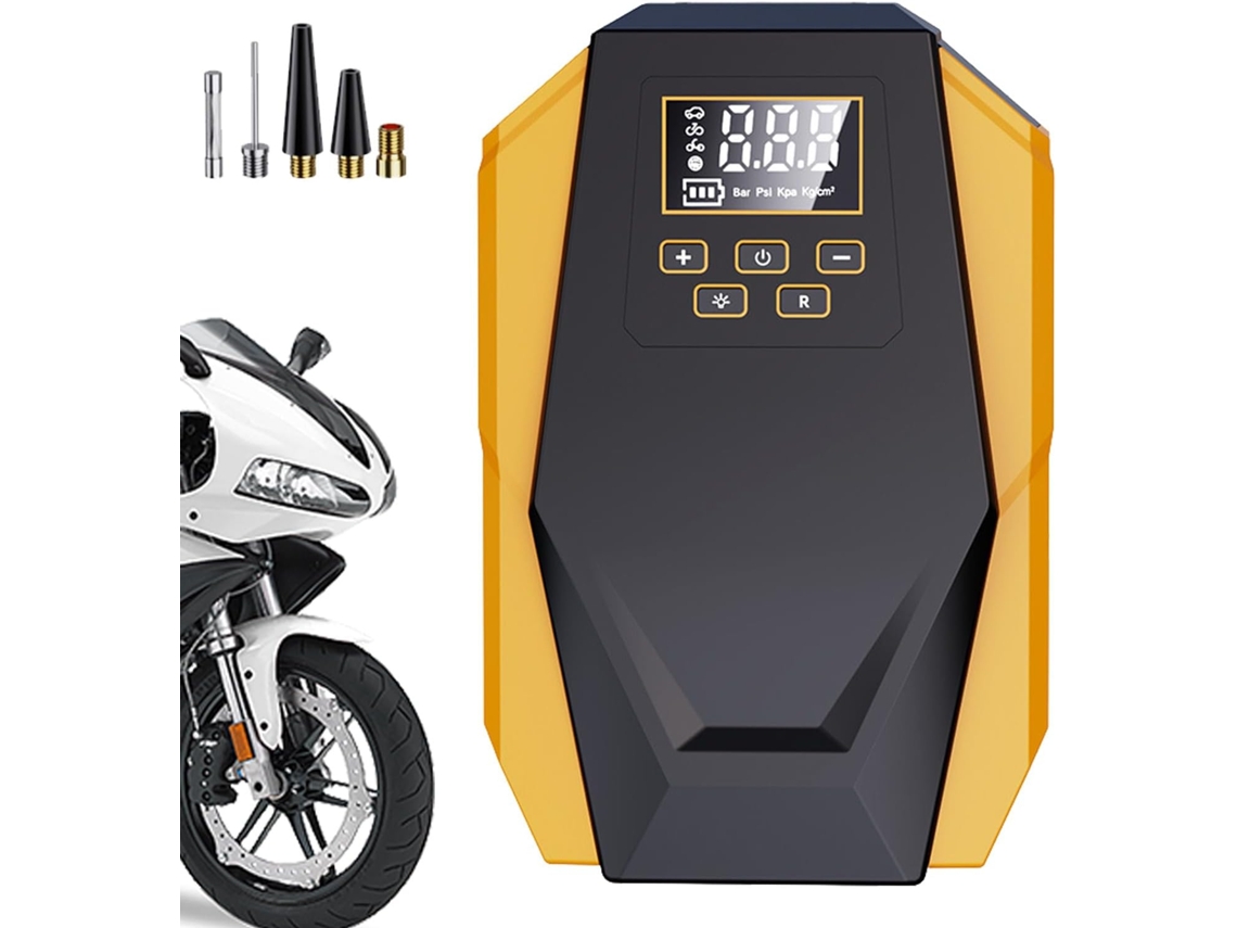 Compressor De Ar Portátil Com Desligamento Automático E Visor Digital.