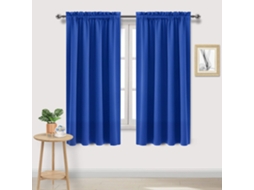 Cortinas Blackout Para Quarto - Cortinas Térmicas Com Bolso Para Varas, Sala De Estar E Cozinha, Cortinas De Economia De Energia, 2 Painéis, Azul