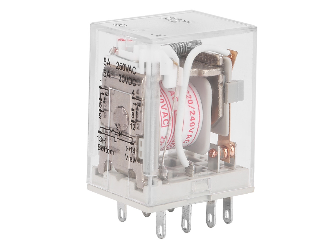 Relé Intermediário Laxiscreed 8 Contatos Dpdt Para Ac 220v/dc 24v De Alta Fiabilidade