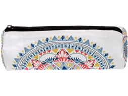Estojo Lápis Em Estilo Indiano Com Desenho De Mandala, Boêmio E Floral, Ideal Escritório, Escola, Etc